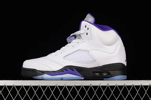 All categories Air Jordan Jordan series basketball shoes Air Jordan 5 J version Air Jordan 5 "Concord" AJ5 Joe 5 Concord white and purple DD0587-141